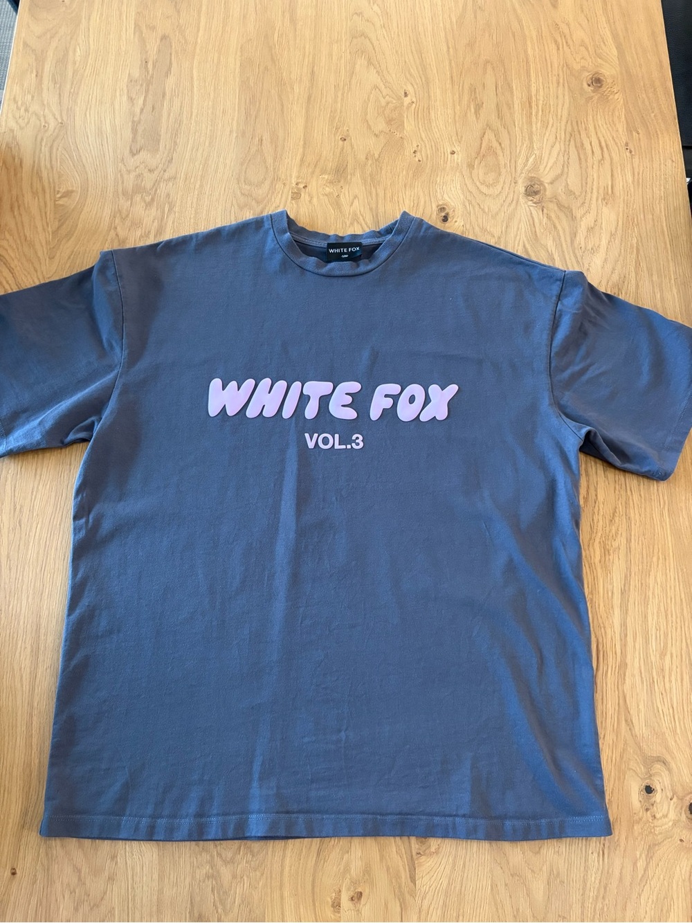Vol.3 Oversized Graphic T-Shirt Grey with Pink Logo